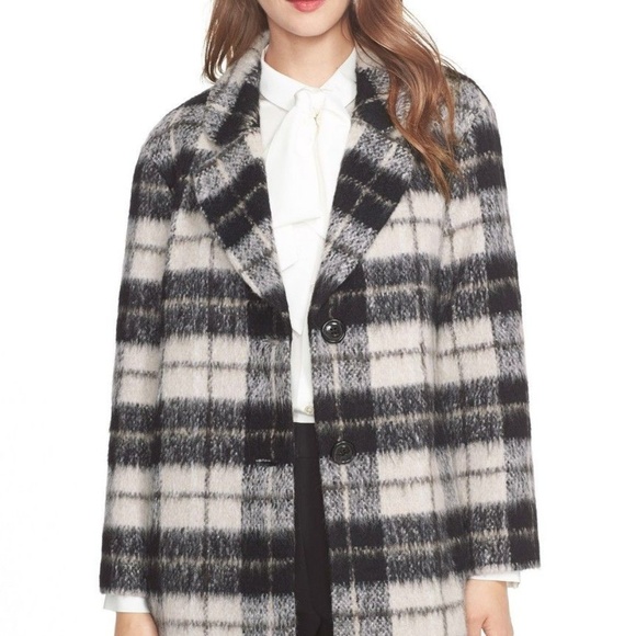 Kate Spade WOODLAND PLAID Check BOW Coat 4 6 - Picture 8 of 8